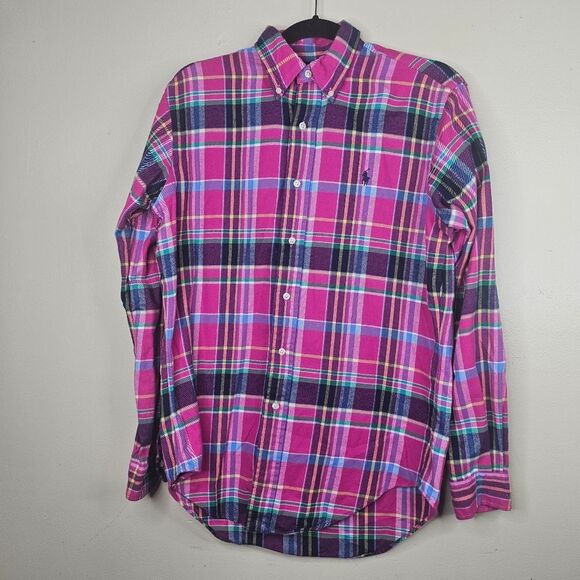 Polo Ralph Lauren vintage plaid button down size M - Picture 1 of 6
